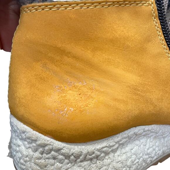 Rieker Yellow/Tan Side-Zip Lace Ankle Boots   - Size 37 - Picture 5 of 16